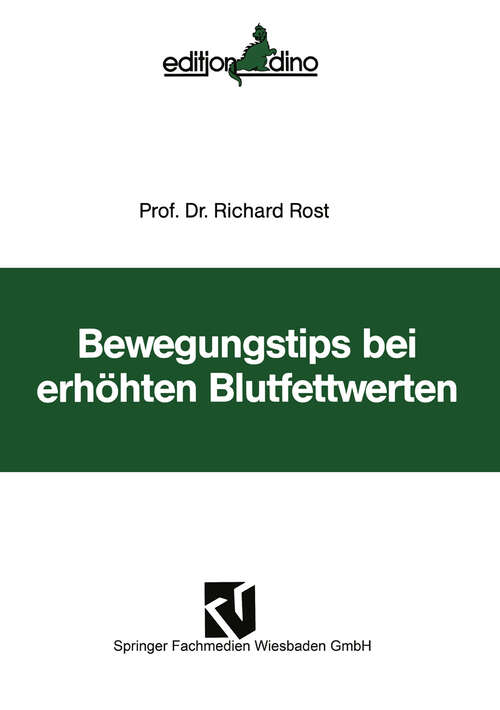 Book cover of Bewegungstips bei erhöhten Blutfettwerten (1992)