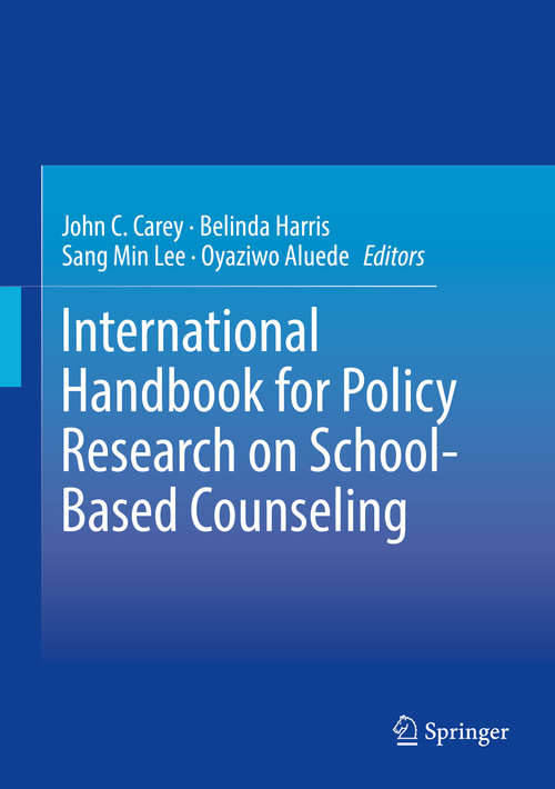 Book cover of International Handbook for Policy Research on School-Based Counseling