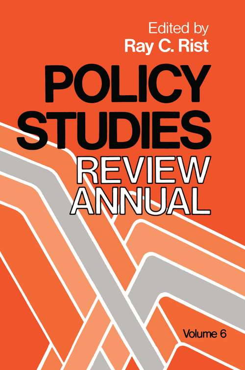 Book cover of Policy Studies: Volume 6