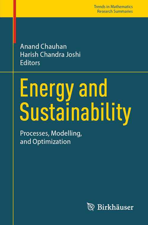 Book cover of Energy and Sustainability: Processes, Modelling and Optimization (2024) (Trends in Mathematics)