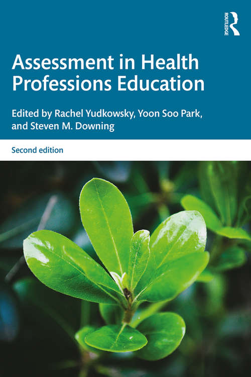 Book cover of Assessment in Health Professions Education (2)