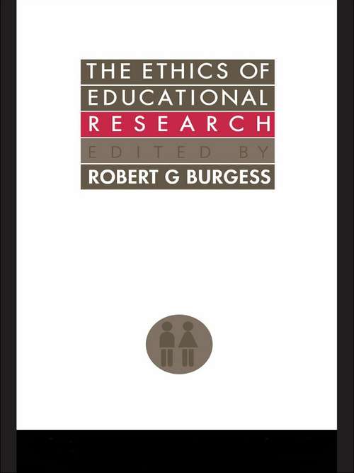 Book cover of The Ethics Of Educational Research