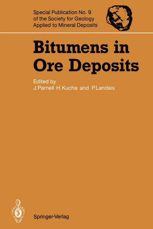 Book cover of Bitumens in Ore Deposits (1993) (Special Publication of the Society for Geology Applied to Mineral Deposits #9)