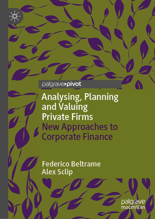 Book cover of Analysing, Planning and Valuing Private Firms: New Approaches to Corporate Finance (1st ed. 2023)