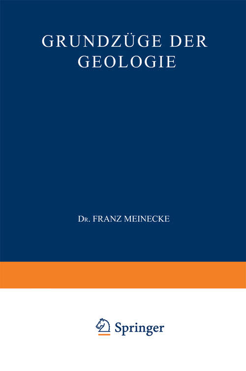 Book cover of Grundzüge der Geologie (2. Aufl. 1926)