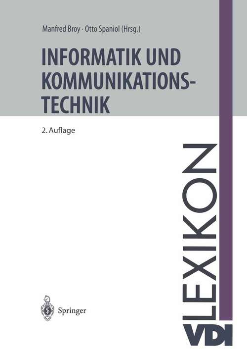 Book cover of VDI-Lexikon Informatik und Kommunikationstechnik (2. Aufl. 1999) (VDI-Buch)