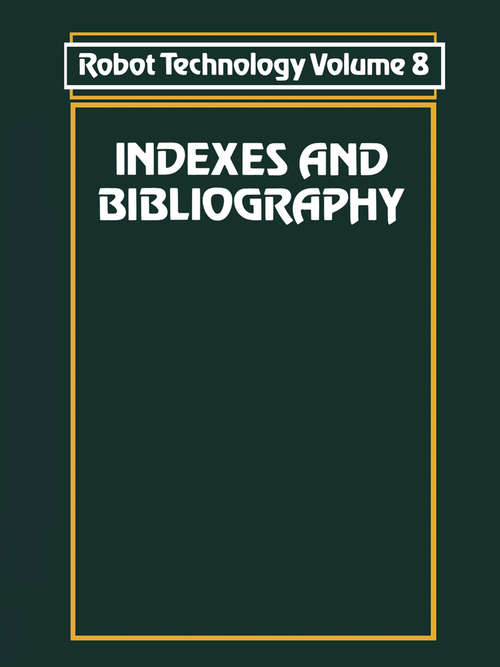 Book cover of Indexes and Bibliography (1986) (NSRDS Bibliographic Series #8)