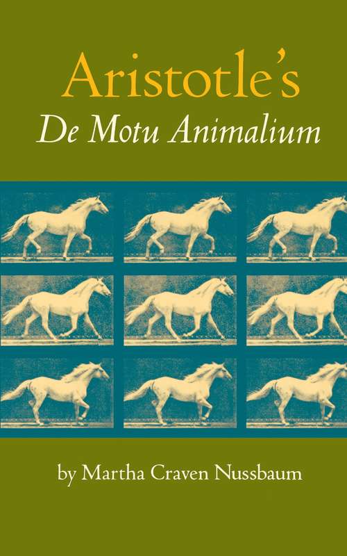 Book cover of Aristotle's De Motu Animalium