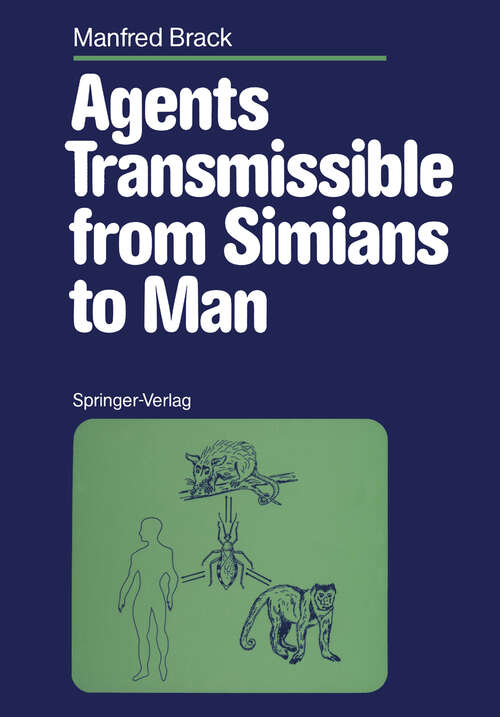 Book cover of Agents Transmissible from Simians to Man (1987)