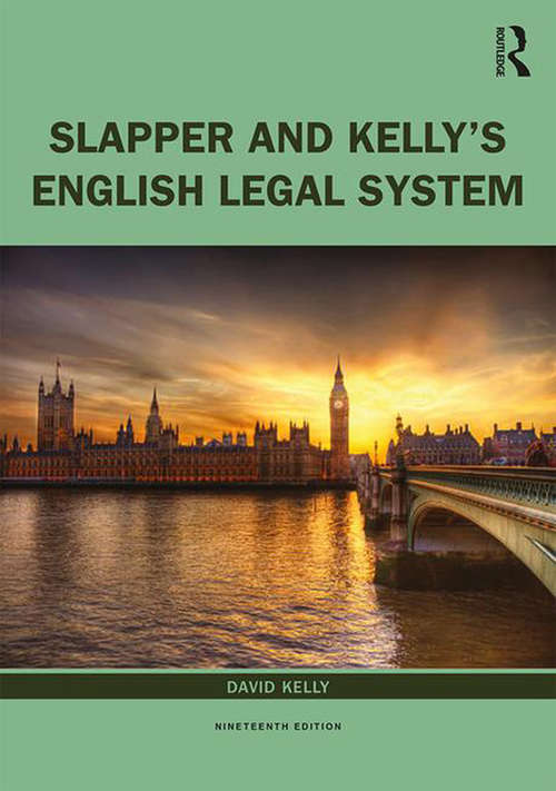 Book cover of Slapper and Kelly's The English Legal System (19)
