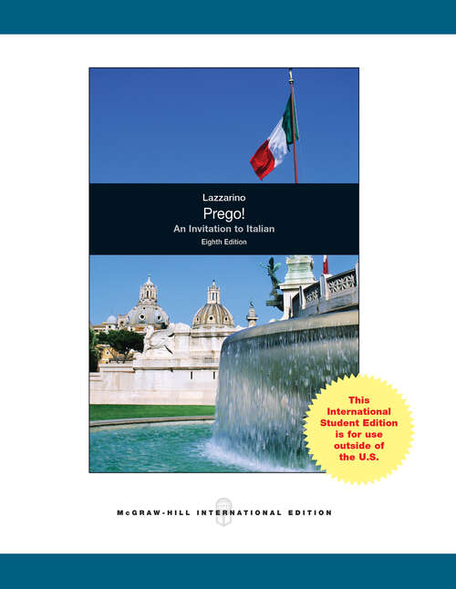 Book cover of EBOOK: Prego! An Invitation to Italian (UK Higher Education  Humanities & Social Sciences World Languages)