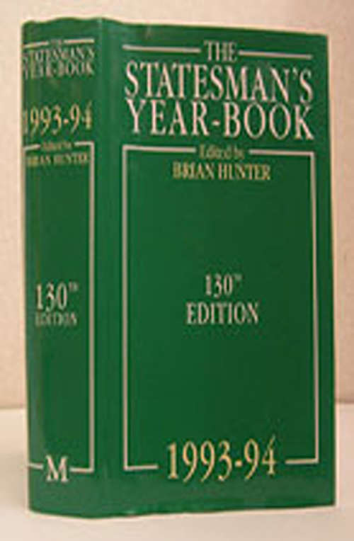 Book cover of The Statesman's Year-Book 1993-94 (1993) (The Statesman's Yearbook)