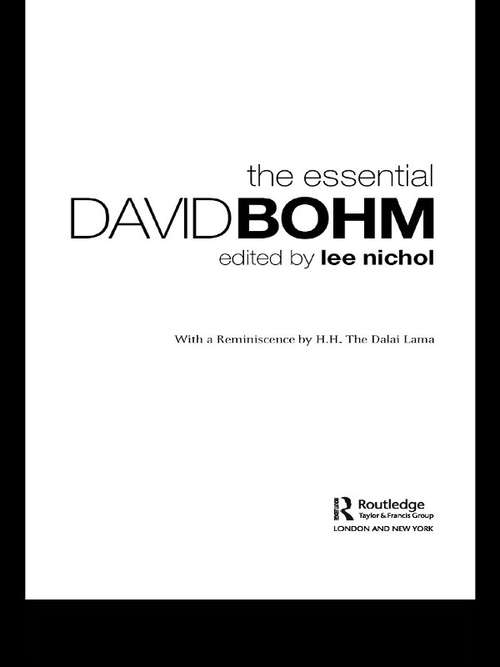 Book cover of The Essential David Bohm