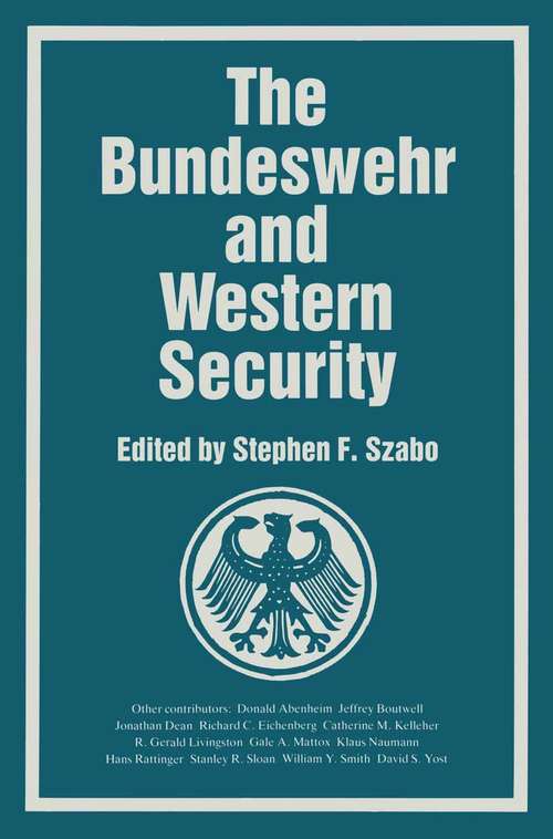 Book cover of Bundeswehr and Western Society (1st ed. 1990)