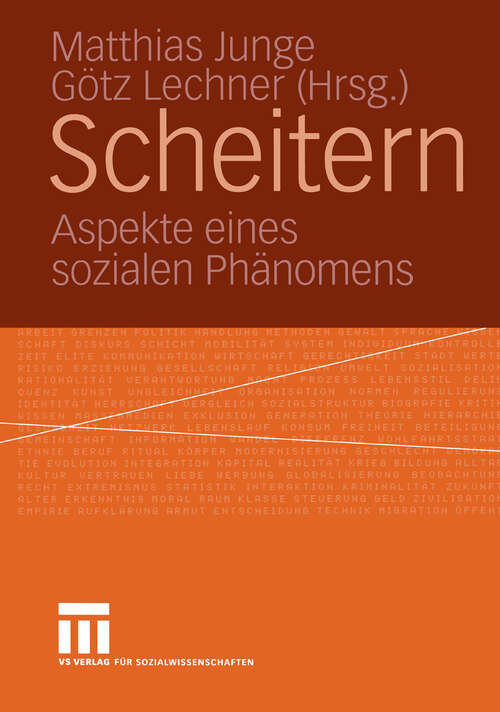 Book cover of Scheitern: Aspekte eines sozialen Phänomens (2004)