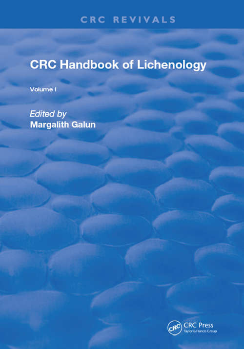 Book cover of Handbook of Lichenology: Volume 1 (Routledge Revivals)
