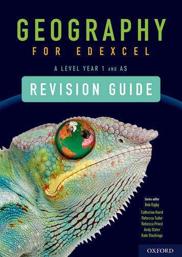 Book cover of Geography for Edexcel A Level Year 1 and AS Level Revision Guide