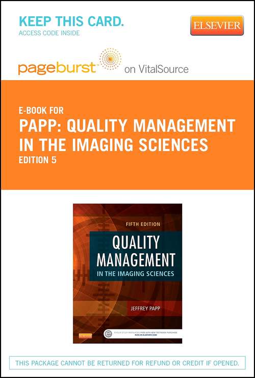 Book cover of Quality Management in the Imaging Sciences - E-Book (6)