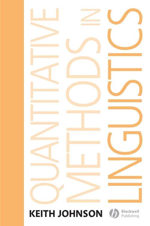 Book cover of Quantitative Methods In Linguistics