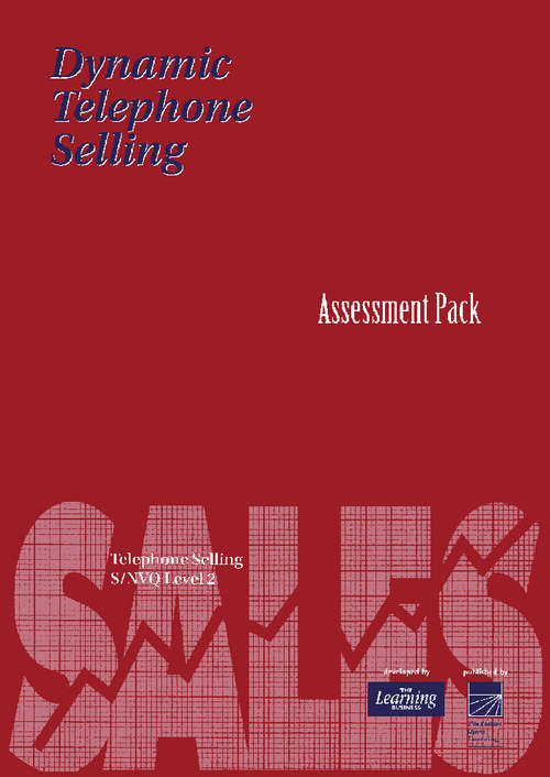 Book cover of Assessment Pack: Open Learning for Sales Professionals