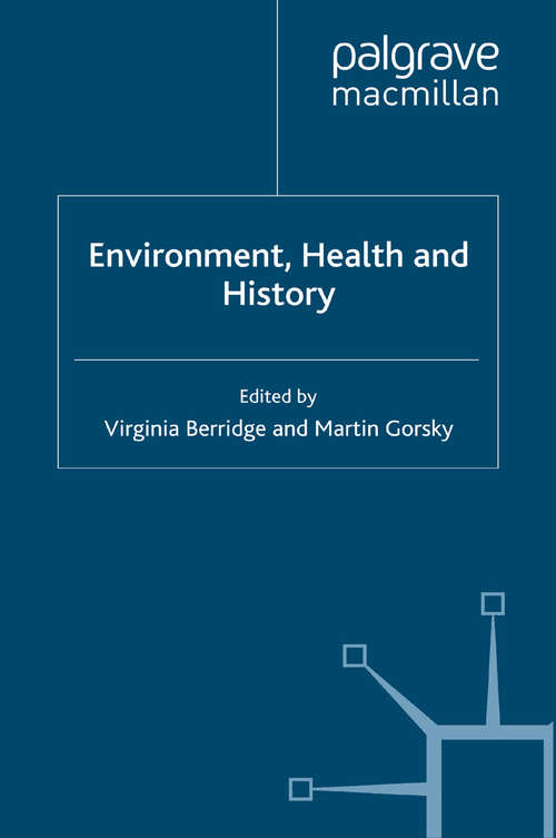 Book cover of Environment, Health and History (2012)