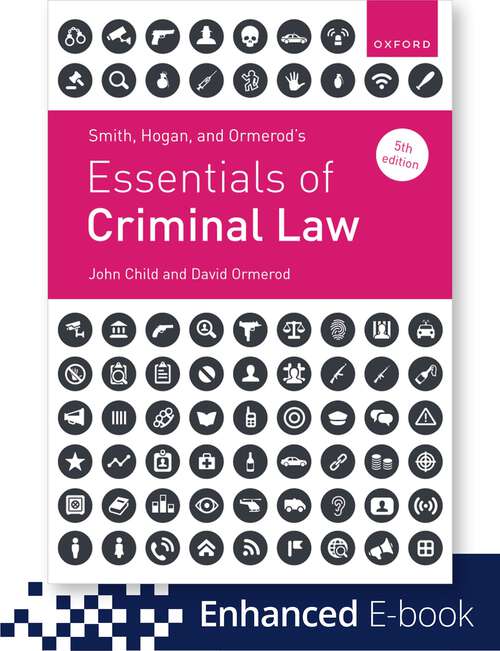 Book cover of Smith, Hogan and Ormerod's Essentials of Criminal Law (5)