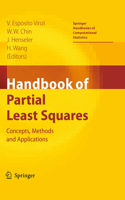 Book cover of Handbook of Partial Least Squares: Concepts, Methods and Applications (2010) (Springer Handbooks of Computational Statistics)