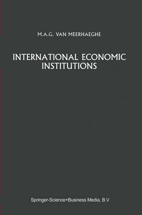 Book cover of International Economic Institutions (1985)