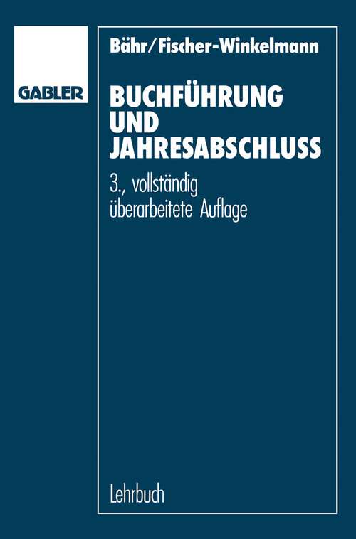 Book cover of Buchführung und Jahresabschluß (3. Aufl. 1990)