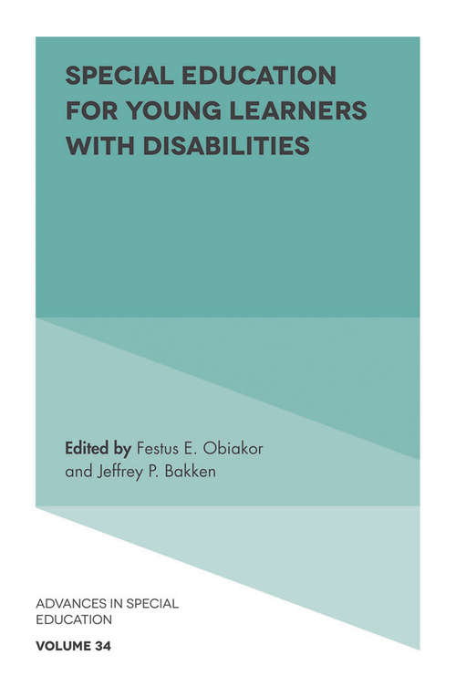 Book cover of Special Education for Young Learners with Disabilities (Advances in Special Education #34)