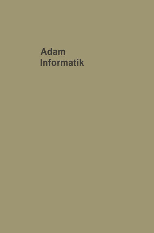 Book cover of Informatik Probleme der Mit- und Umwelt (1971)