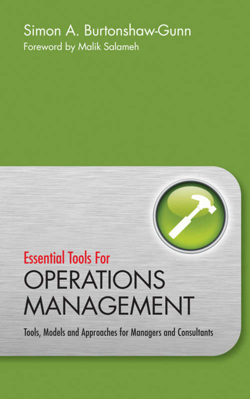 Book cover of Essential Tools for Operations Management: Tools, Models and Approaches for Managers and Consultants