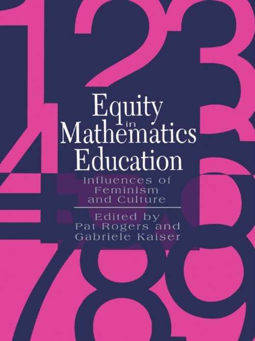 Book cover of Equity In Mathematics Education: Influences Of Feminism And Culture