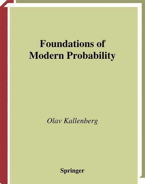 Book cover of Foundations of Modern Probability (1997) (Probability and Its Applications)