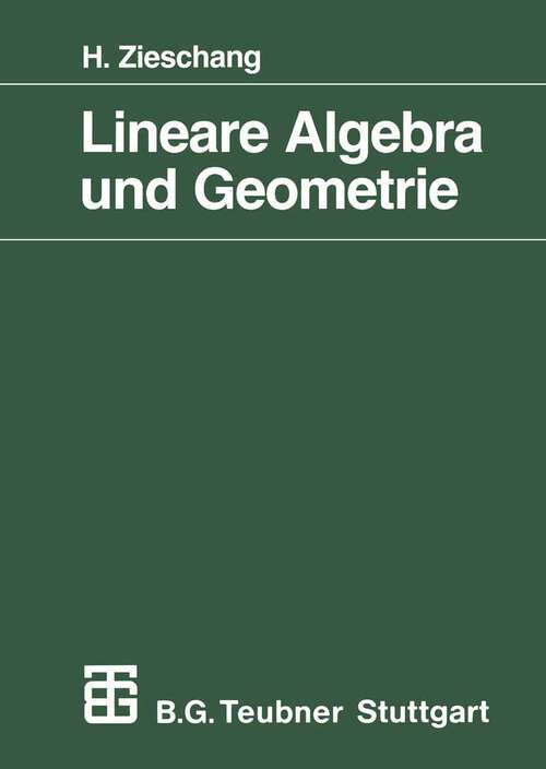 Book cover of Lineare Algebra und Geometrie (1997) (Mathematische Leitfäden)