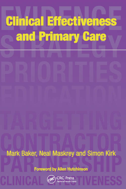 Book cover of Clinical Effectiveness in Primary Care