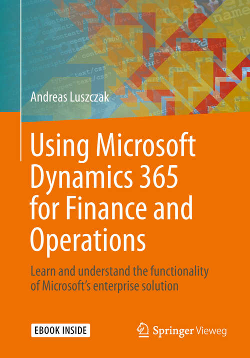 Book cover of Using Microsoft Dynamics 365 for Finance and Operations