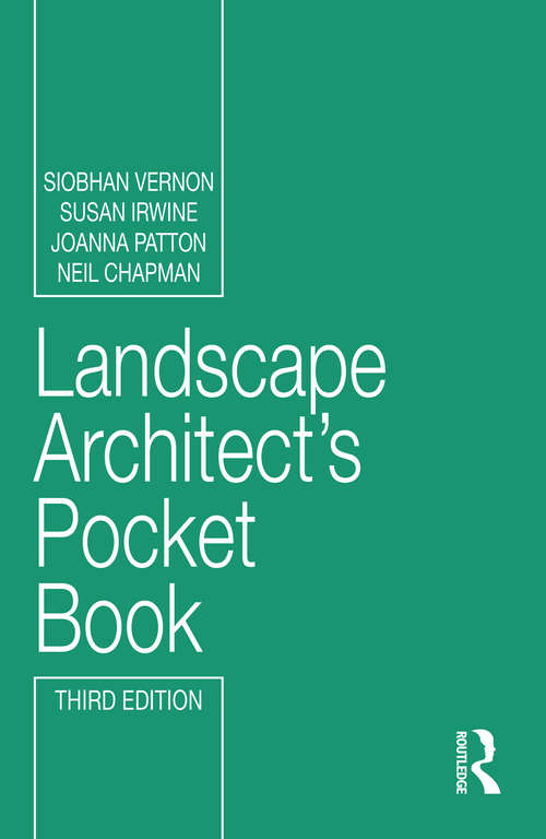 Book cover of Landscape Architect's Pocket Book (3) (Routledge Pocket Books)