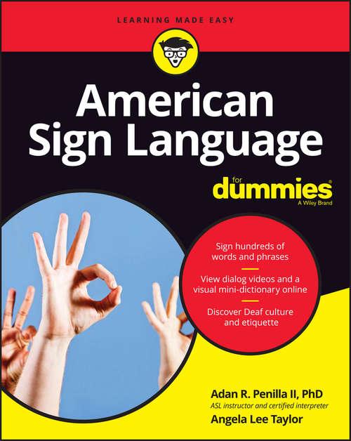 Book cover of American Sign Language For Dummies with Online Videos (3)