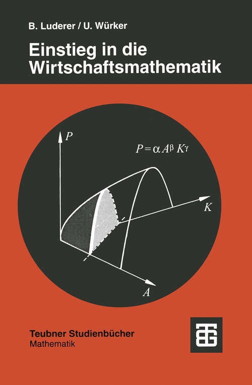 Book cover of Einstieg in die Wirtschaftsmathematik (1995)