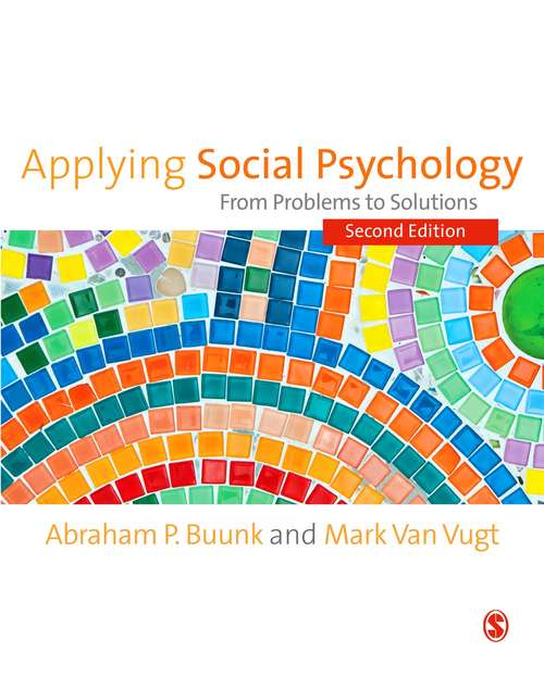 Book cover of Applying Social Psychology: From Problems to Solutions