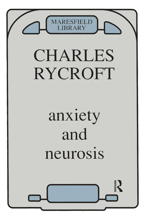 Book cover of Anxiety and Neurosis