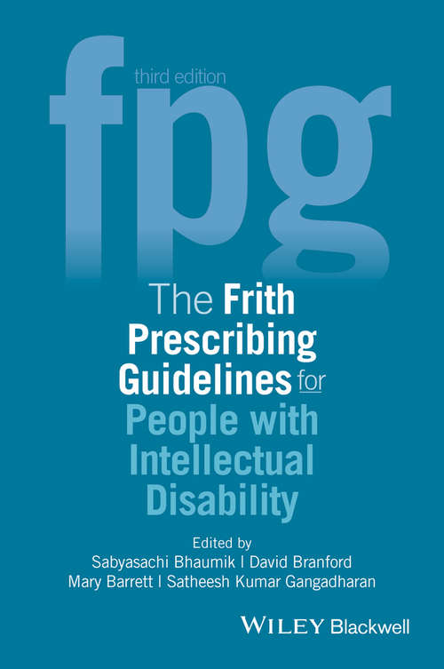 Book cover of The Frith Prescribing Guidelines for People with Intellectual Disability (3)