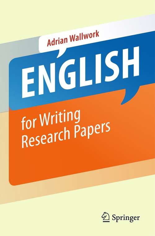 Book cover of English for Writing Research Papers (2011) (English For Academic Research Ser.)