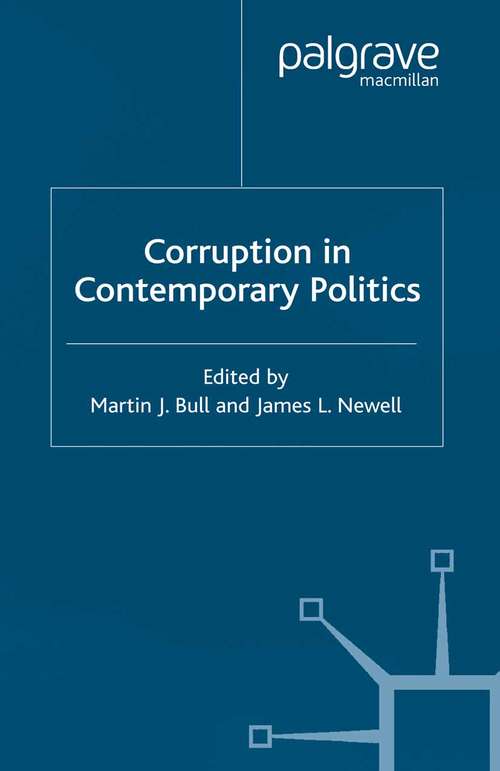 Book cover of Corruption in Contemporary Politics (2003)