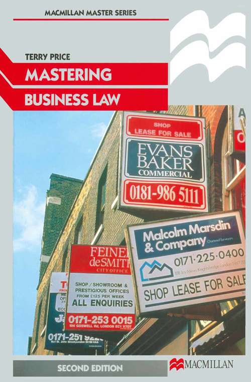 Book cover of Mastering Business Law (2nd ed. 1995) (Macmillan Master Series (Science))