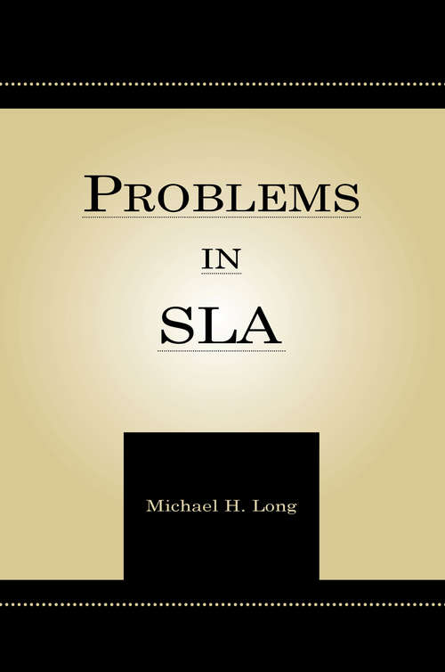 Book cover of Problems in Second Language Acquisition (Second Language Acquisition Research Series)