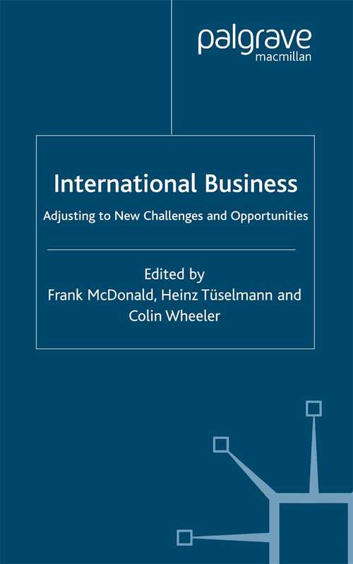 Book cover of International Business: Adjusting to New Challenges and Opportunities (2002) (The Academy of International Business)