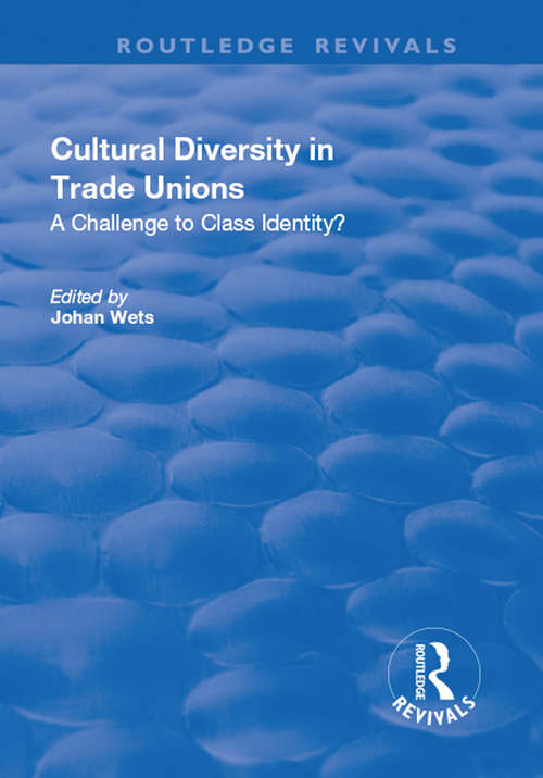 Book cover of Cultural Diversity in Trade Unions: A Challenge to Class Identity?