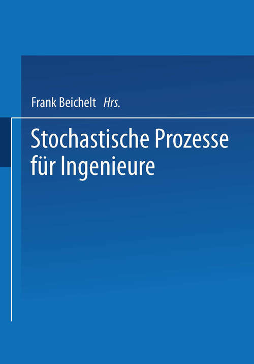 Book cover of Stochastische Prozesse für Ingenieure (1997)